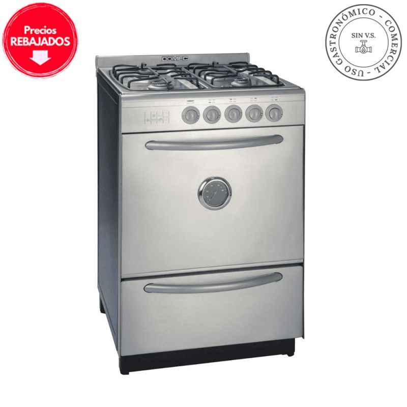 Cocina Tipo Gastronómica Multigas 56CM 4H Domec CXGP-61811 Acero Inoxidable