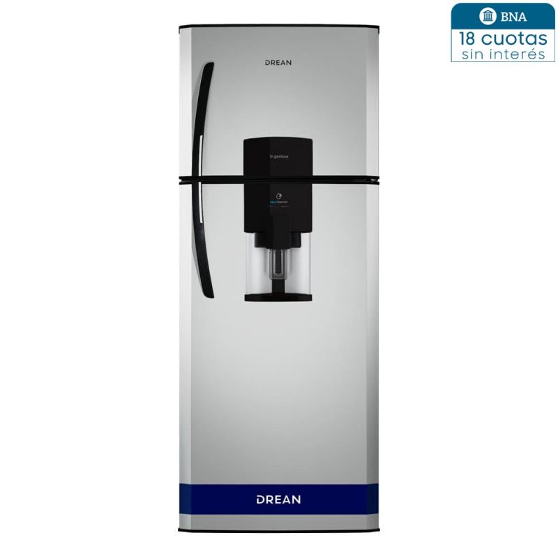 Heladera C/Freezer Cíclica 359Lts Drean HDR370F61S C/Dispenser Gris