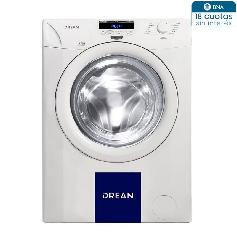 Lavarropas Automático Drean LFDRI10710SB 7Kg 1000rpm Inverter Blanco