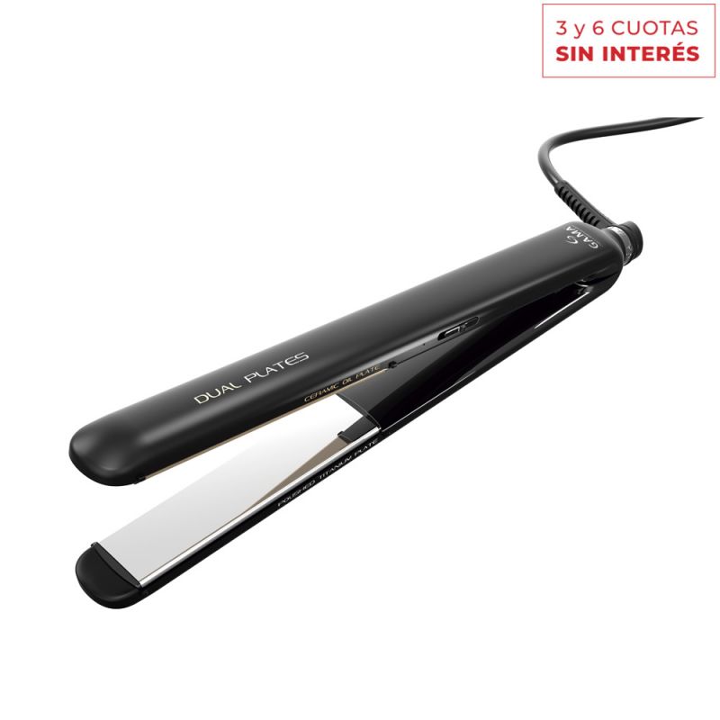 Plancha de Cabello Gama CP14 On-Off Dual Plate Negro