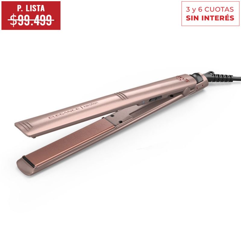 Plancha para Cabello Gama Keration Elegance 128651/STD Rosa