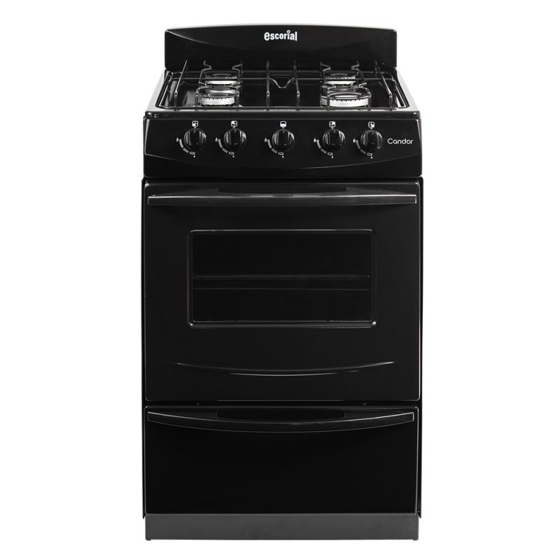 Escorial Cocina 50cm 4H Candor S2 Negra - Gas Natural