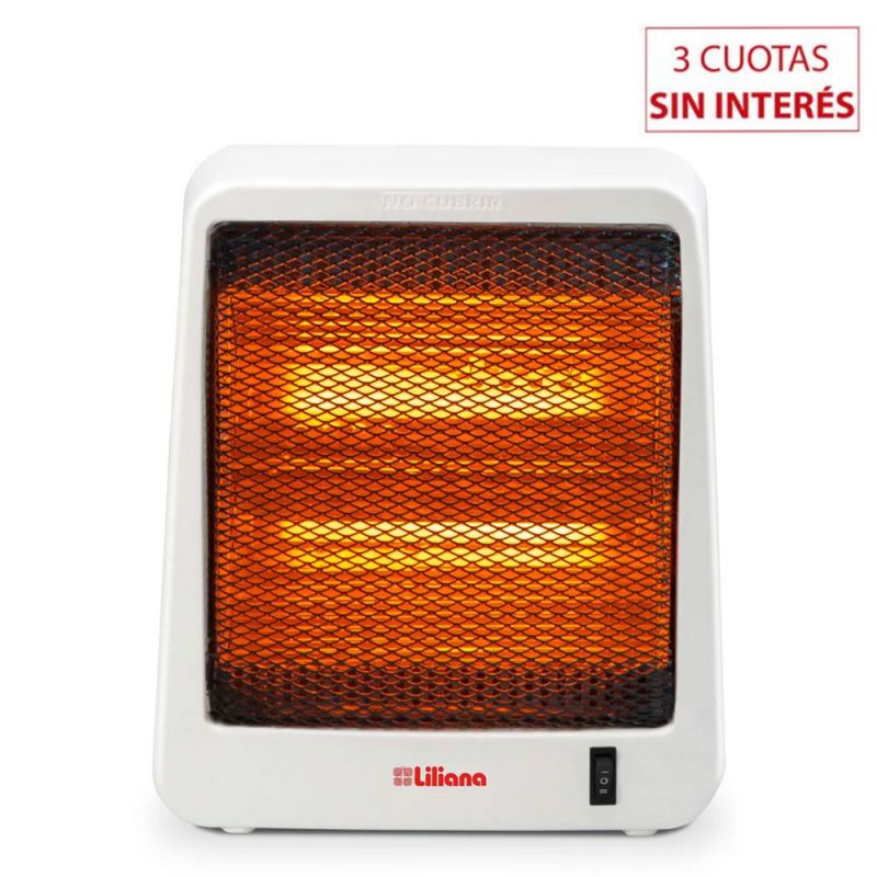 Estufa Eléctrica Infrarroja Liliana Compact Hot CI-070 Blanca 