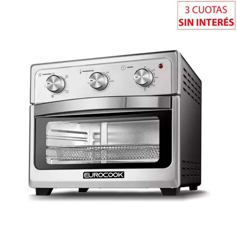 Horno Eléctrico Air Fryer 26Lts Eurocook EC-FO16 Inox