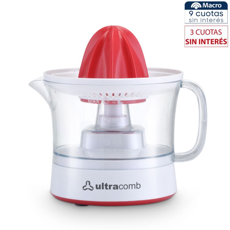 Exprimidor Eléctrico Ultracomb EX-2302 Rojo