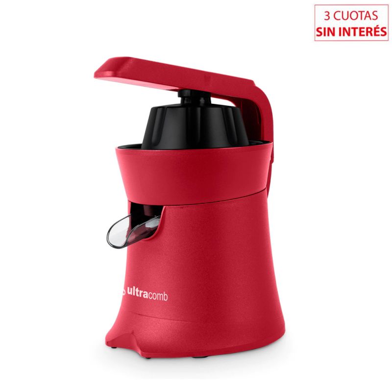 Exprimidor Eléctrico Ultracomb EX-2308 Doble Cono Rojo