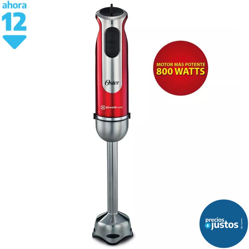 Oster Licuadora de Mano FPSTHB2803 800W Roja