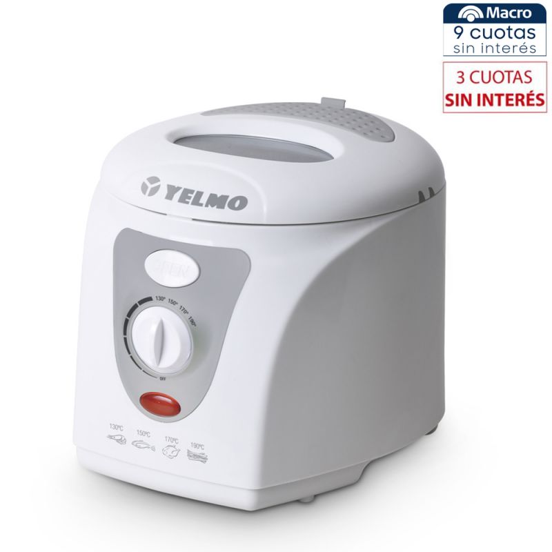 Freidora Eléctrica 1.5Lts Yelmo FR-7300 Blanco