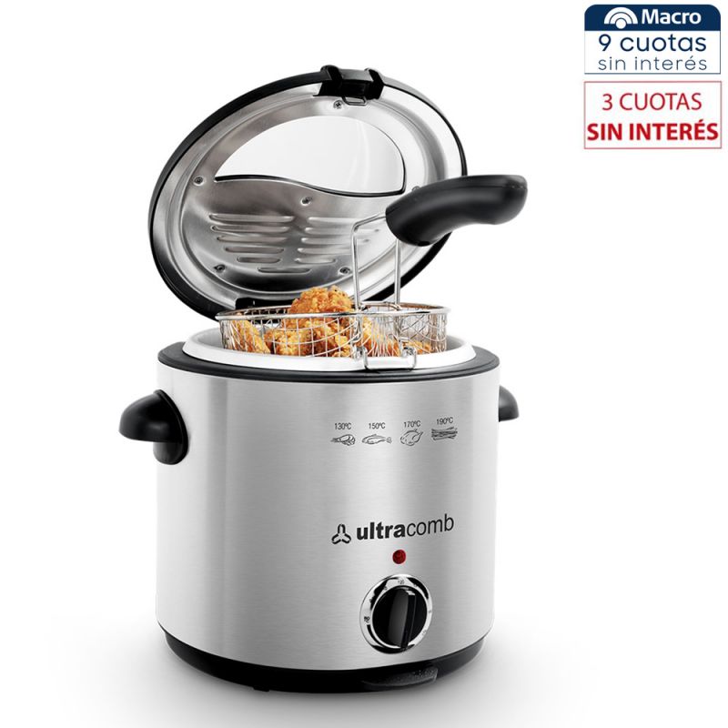 Freidora Eléctrica 1.5Lts Ultracomb FR-8301 Inox