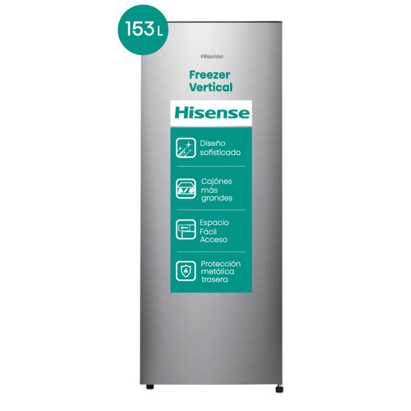 Freezer Vertical 153 Lts Hisense RS20DCS Plata