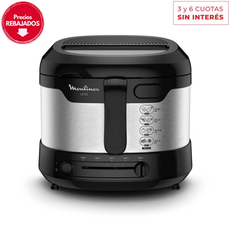 Freidora 1.8Lts Moulinex Uno M AF134D59 Inox
