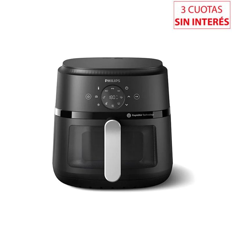 Freidora SIn Aceite Digital 6.2Lts Philips NA231/00 13 en 1 Negro