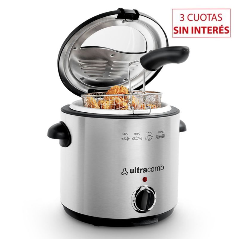 Freidora Eléctrica 1.5Lts Ultracomb FR-8301 Inox