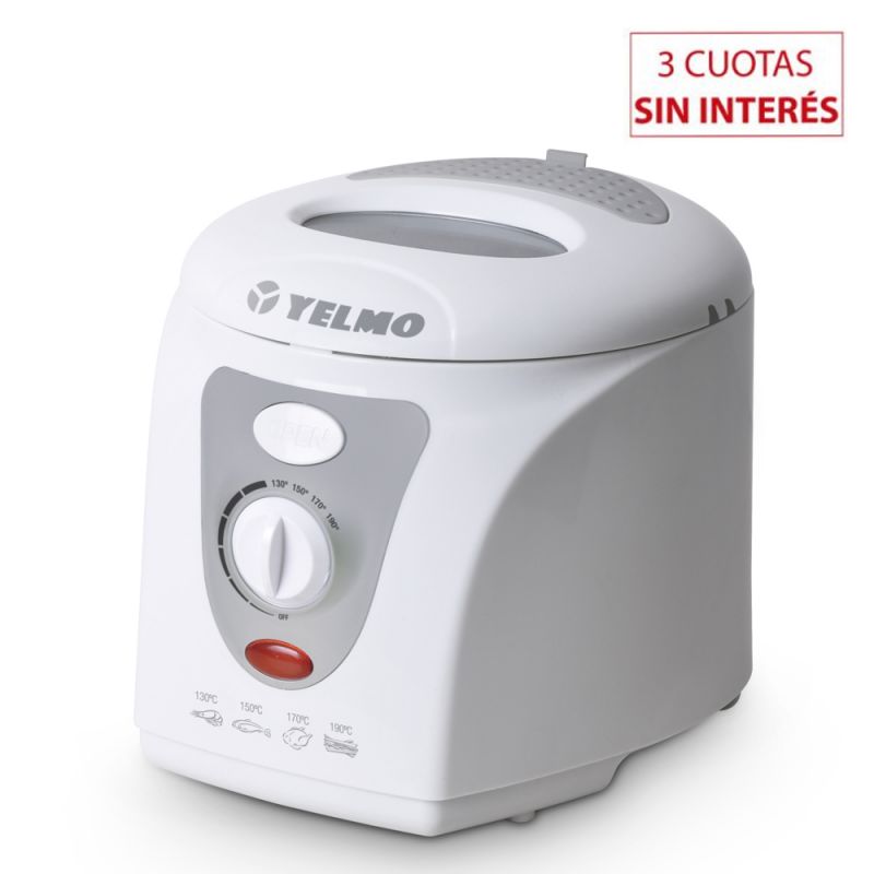 Freidora Eléctrica 1.5Lts Yelmo FR-7300 Blanco