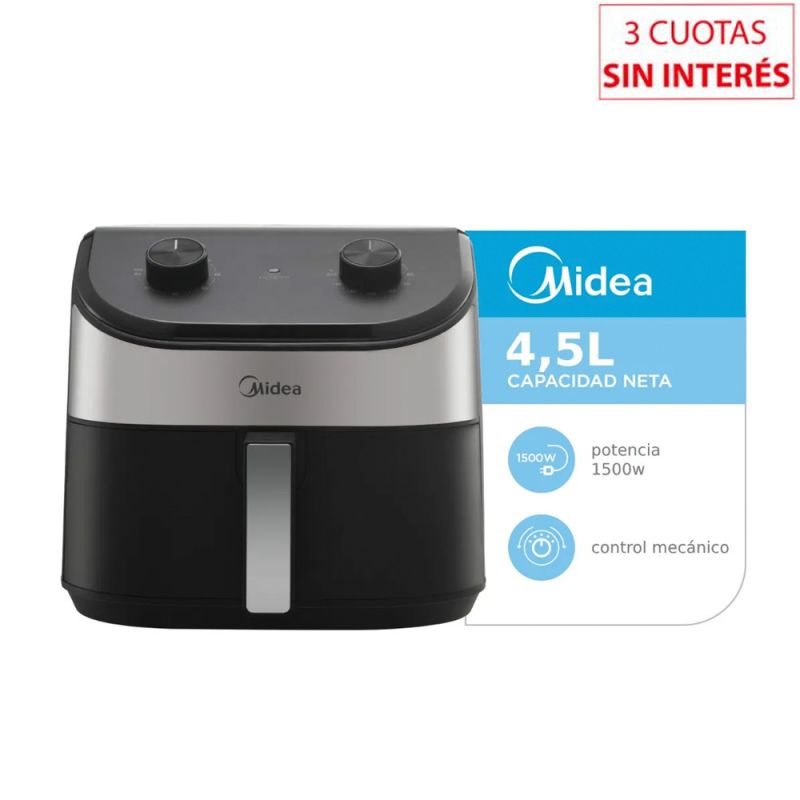 Freidora sin Aceite Mecánica 4.5Lts Midea AF-MW45BAR1 Negro