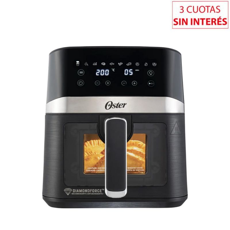 Freidora sin Aceite 4Lts Oster CKSTAF40WDDF-054 DiamondForce Negro