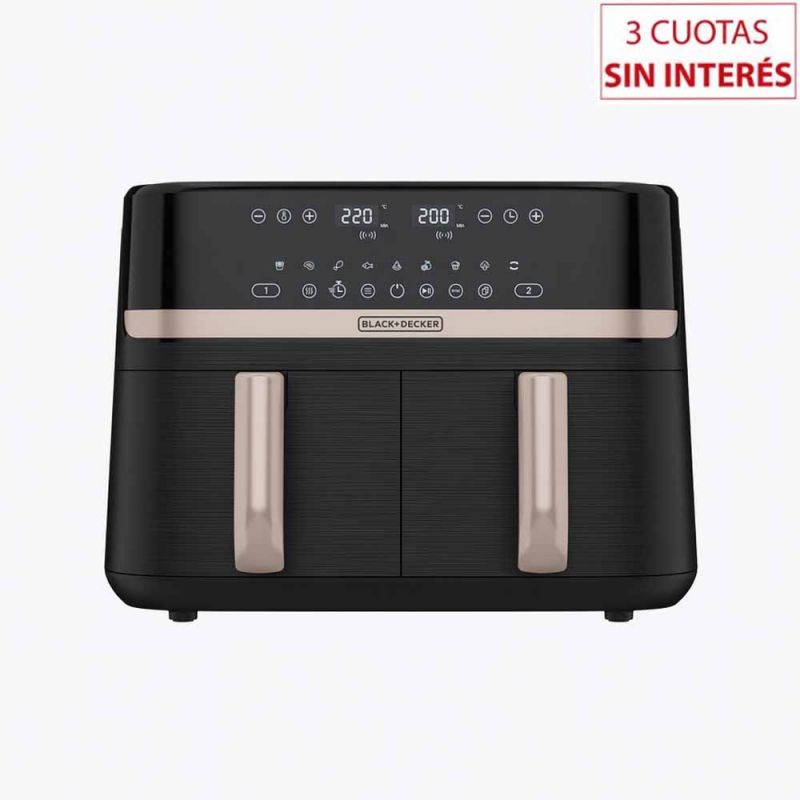 Freidora Sin Aceite Digital 9Lts Black + Decker Negro