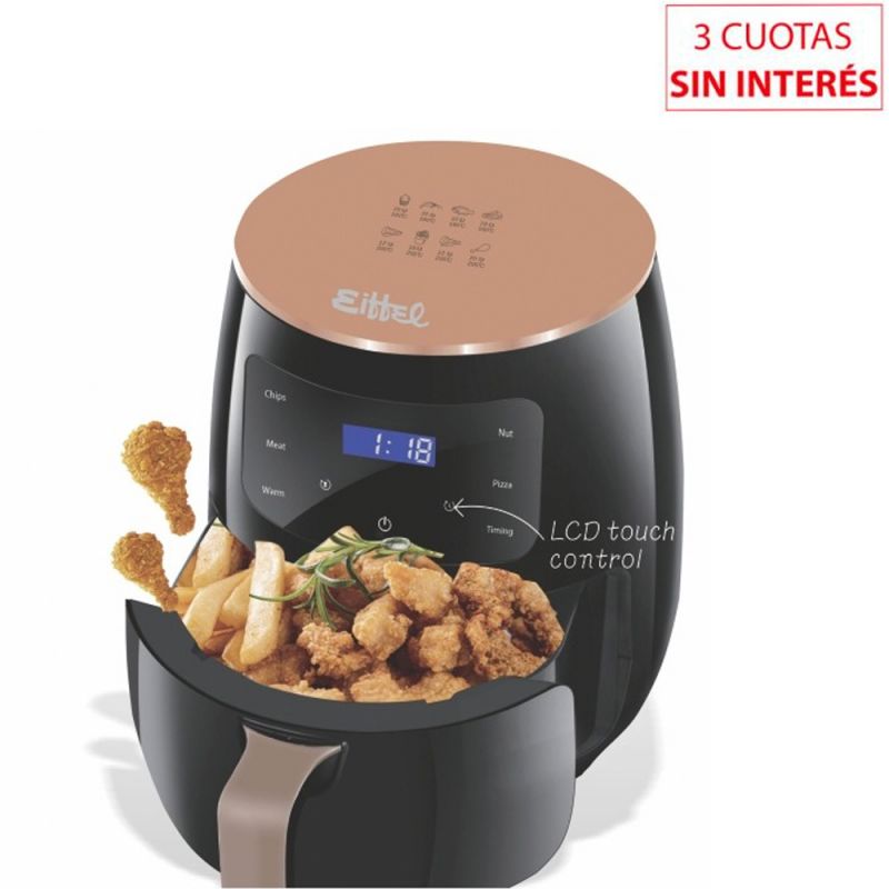Freidora sin Aceite Digital 5Lts Eiffel E-633 Negro