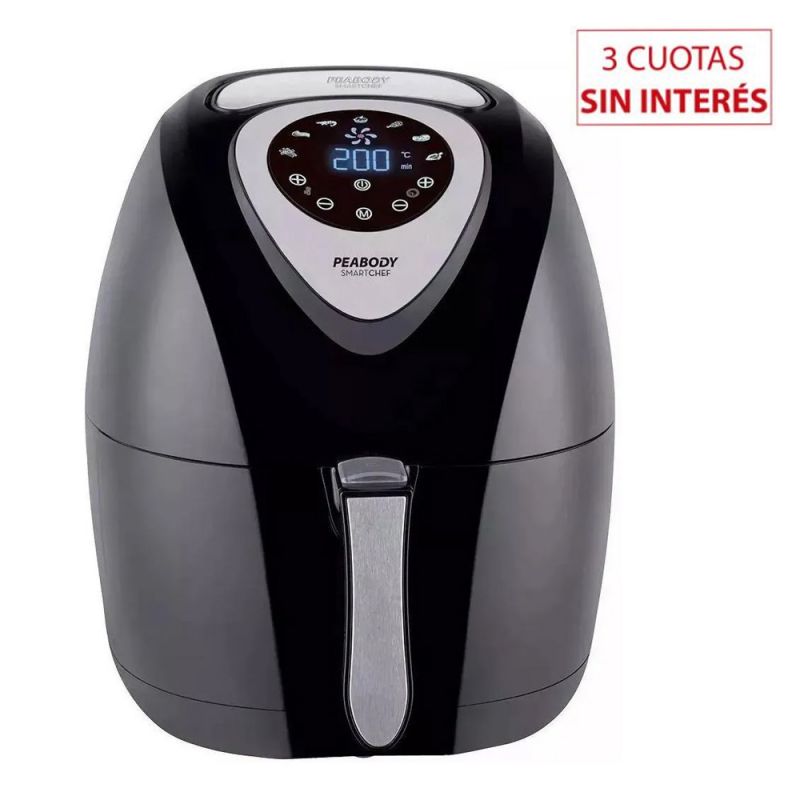Freidora sin Aceite 3.2Lts Peabody PE-AF612 Digital Negro