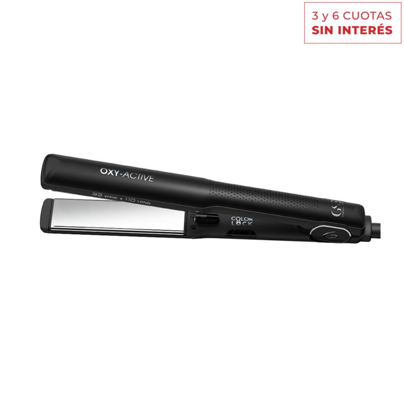 Plancha de Cabello Profesional GAMA G-Style GSE Oxy Active Negro