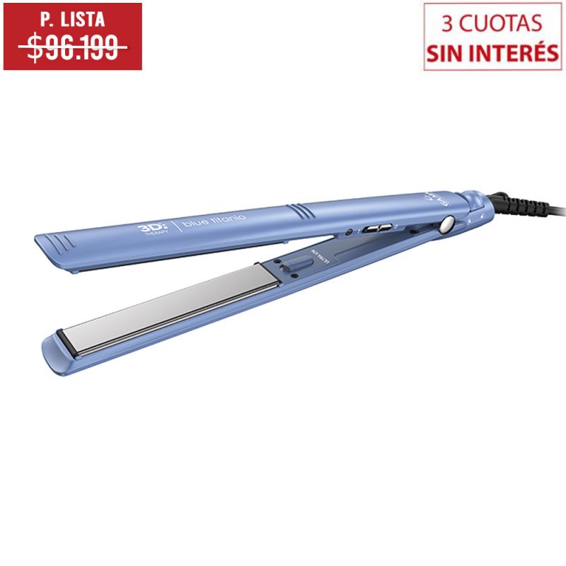 Plancha para Cabello Gama 142404 Elegance 3D Blue Titanio