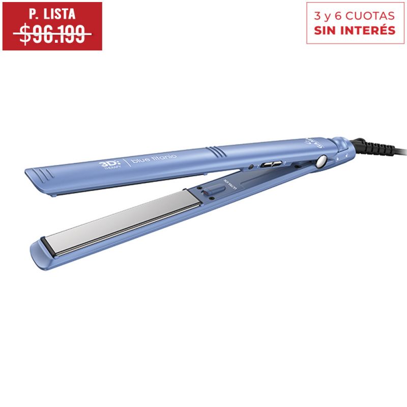 Plancha para Cabello Gama 142404 Elegance 3D Blue Titanio