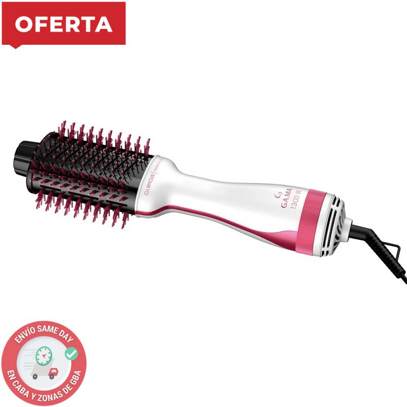 Cepillo Secador Modelador Gama Glamour Pink Brush 4 en 1 Rosa
