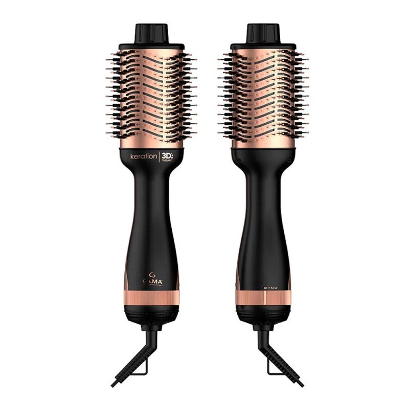 Cepillo Secador Modelador Gama Keration 3D Therapy 4 en 1 Negro