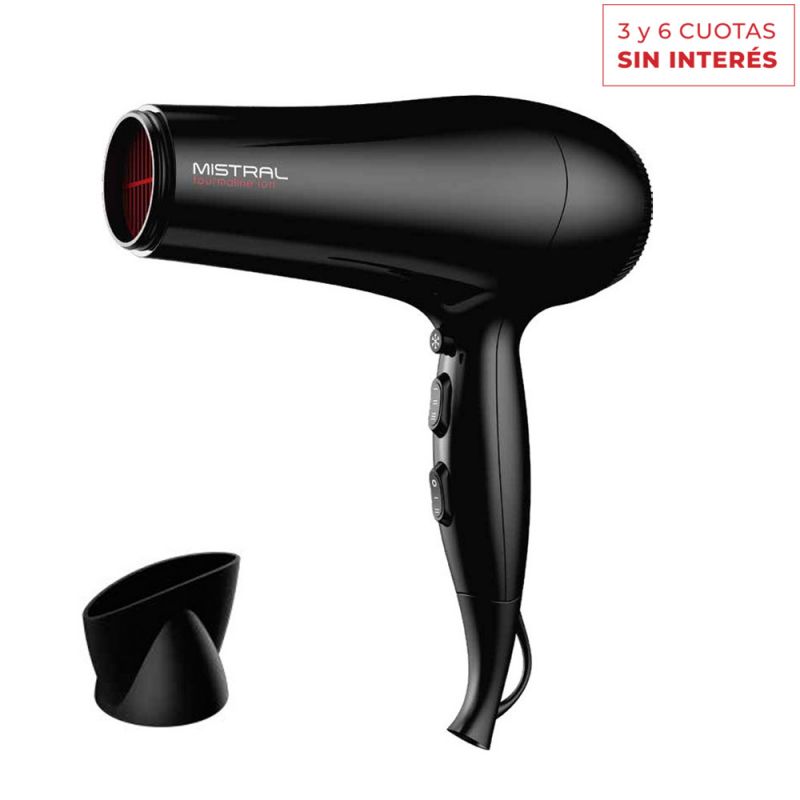 Secador de Cabello Gama Mistral Tourmaline ION 2200W 145764 Negro