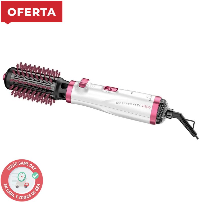 Cepillo Secador Modelador Gama New Turbo Plus 2300 3 en 1 Rosa