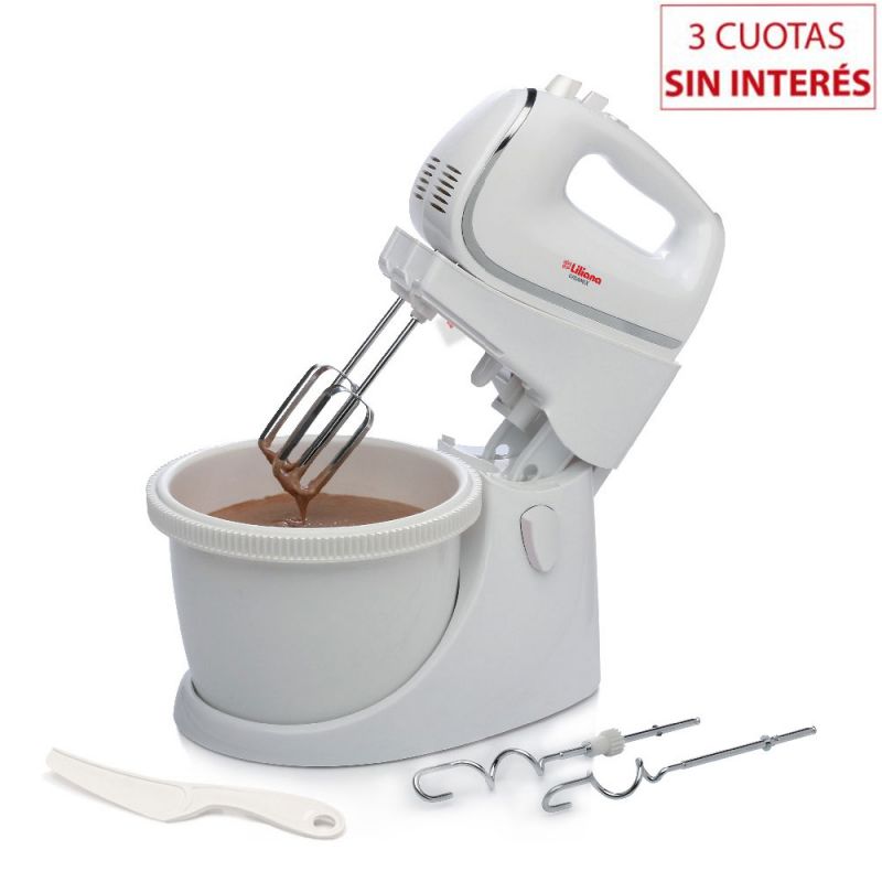 Batidora de Mano con Bowl Liliana Giramix  AB102 450w Blanco