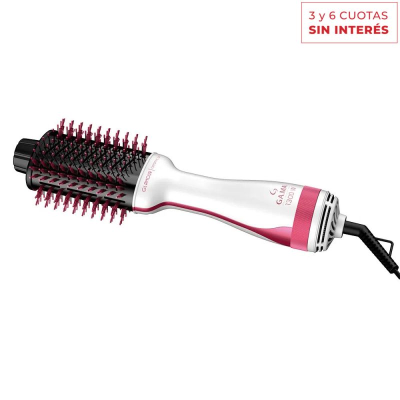 Cepillo Secador Modelador Gama Glamour Pink Brush 4 en 1 Rosa