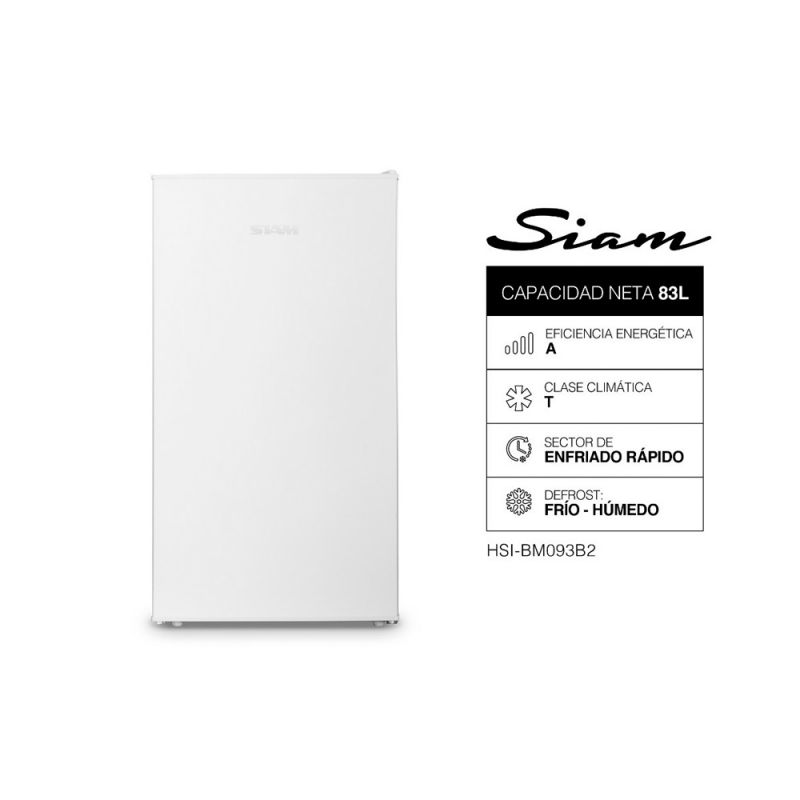 Heladera Bajo Mesada Cíclica 83Lts Siam HSI-BM093B2 Blanco