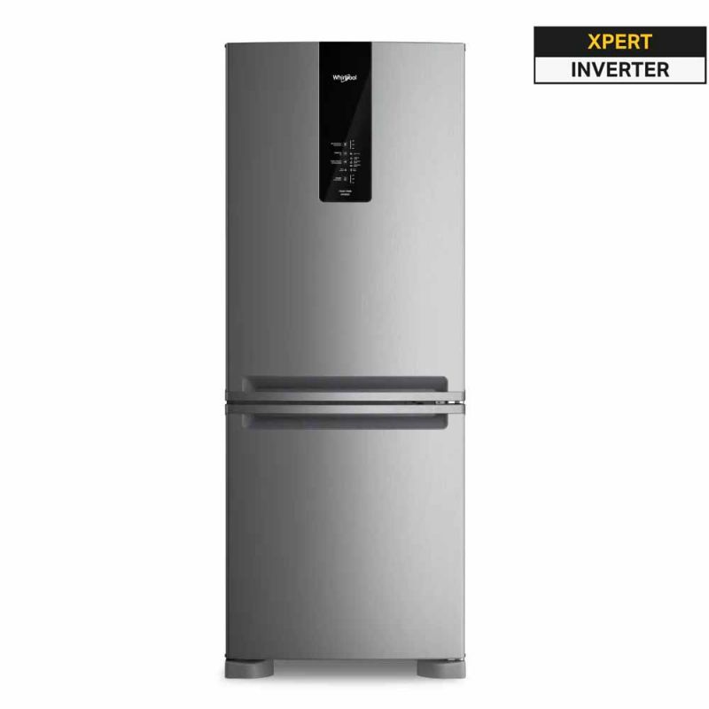 Heladera C/Freezer 447Lts Whirlpool WRE57CK No Frost Xpert Inverter Inox