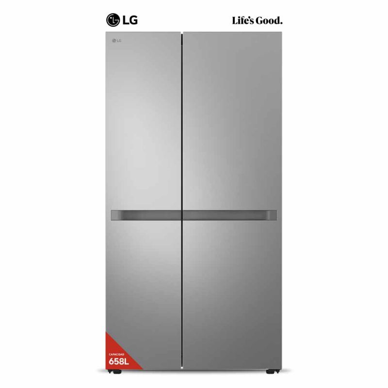 Heladera C/Freezer Side By Side 658Lts LG GS66MPPT No Frost Inverter Platinum Silver