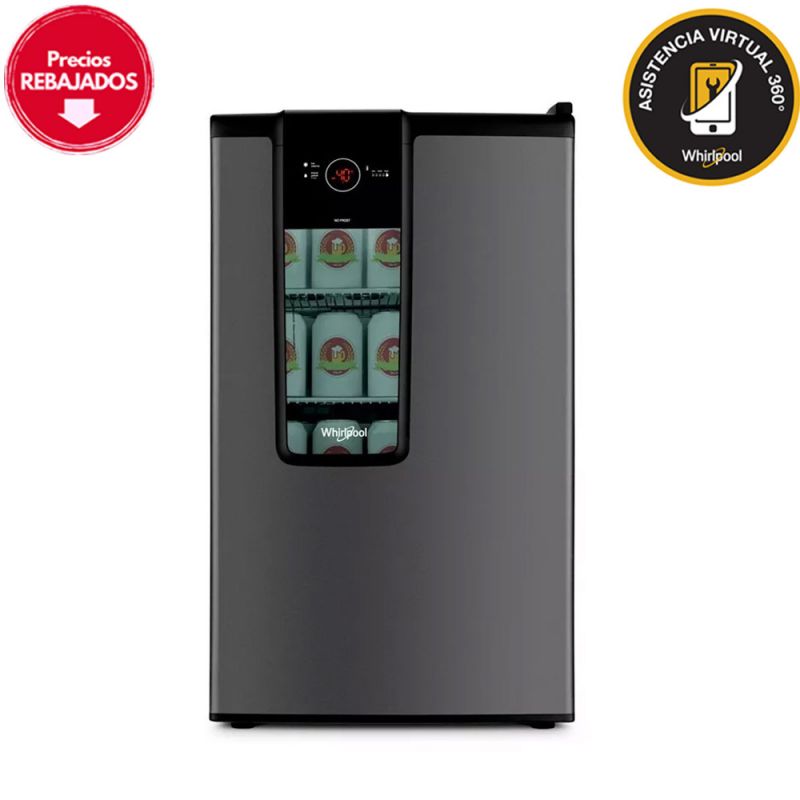Heladera Cervecera 82lts Whirlpool WBC82TY No Frost Gris