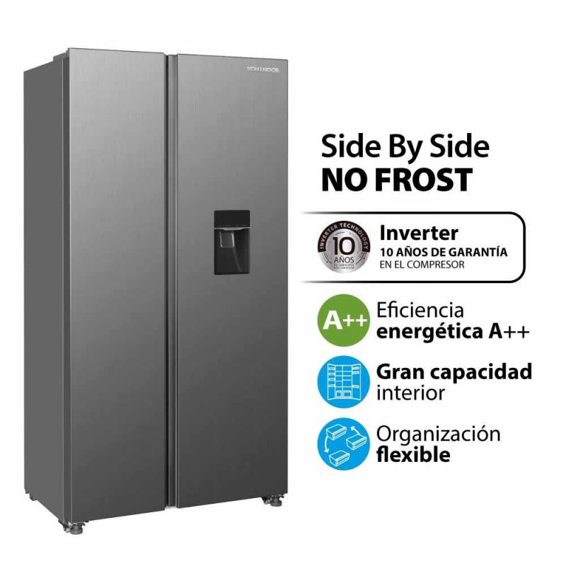 Heladera Side By Side KOH-I-NOOR KHSA47NI/9 469Lts No Frost Inverter Inox