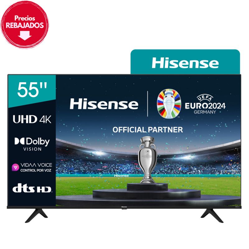 Smart TV 55" Hisense UHD 4K 55A64H Negro