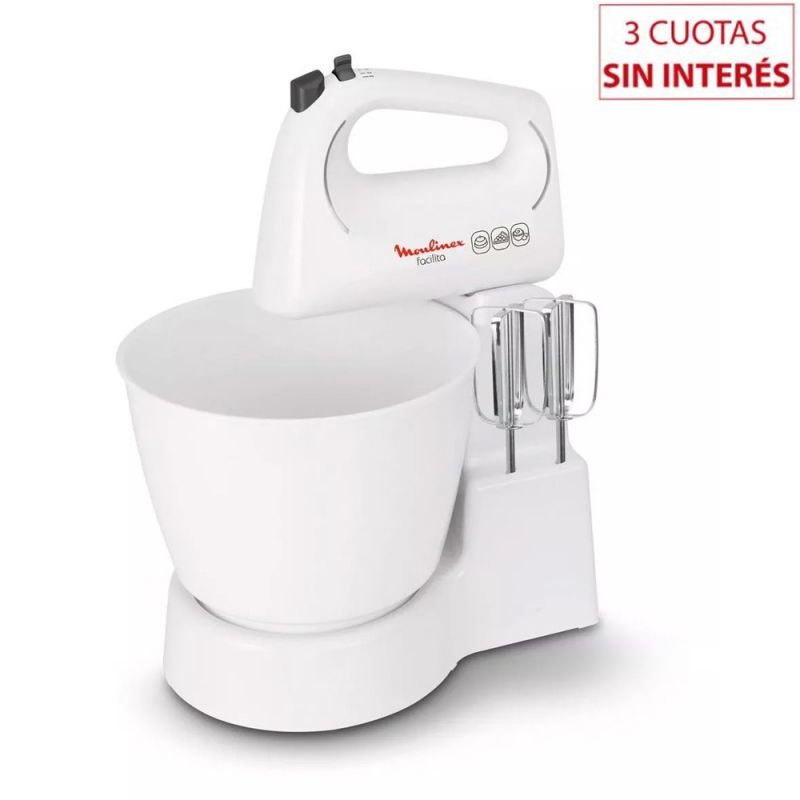 Batidora de Mano con Bowl Moulinex Facilita HM151158 250w Blanca