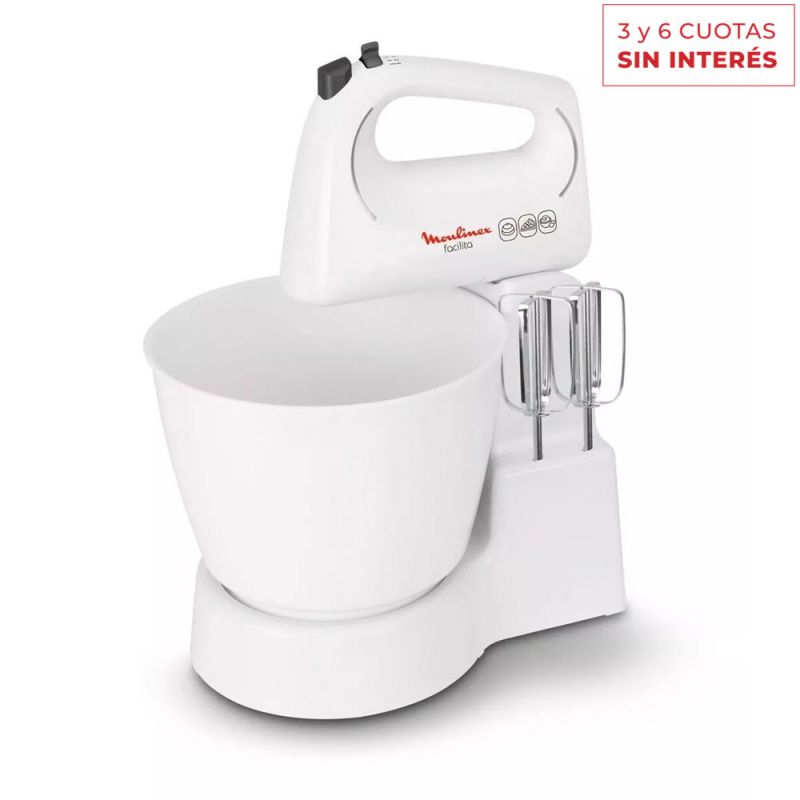 Batidora de Mano con Bowl Moulinex Facilita HM151158 250w Blanca