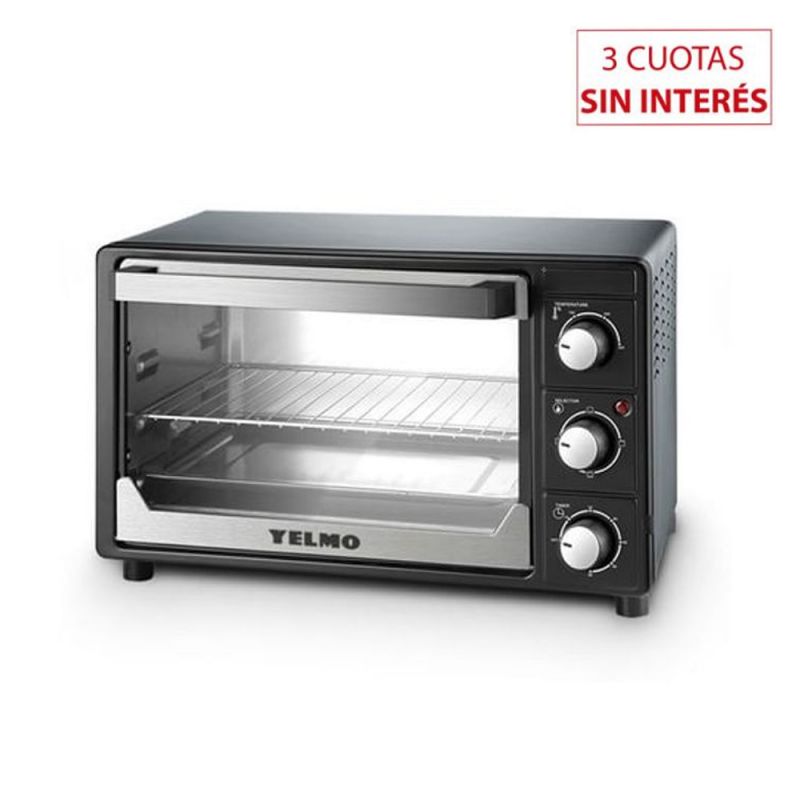 Horno Eléctrico 32Lts Yelmo YL32N Negro con Gris