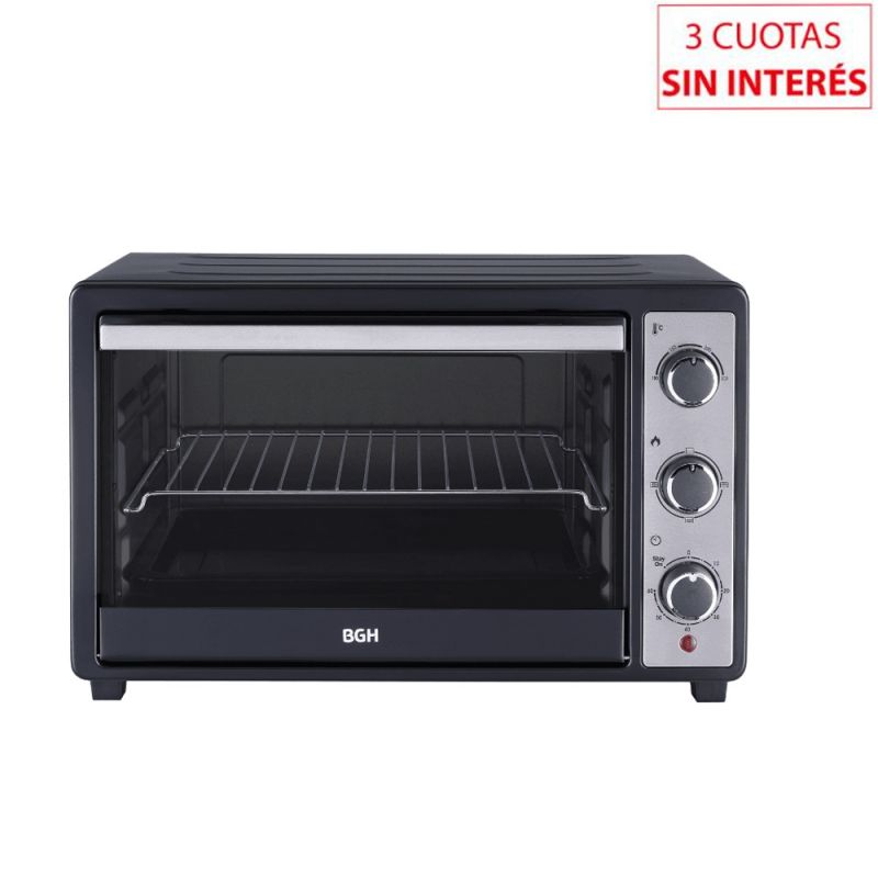 Horno Eléctrico 40Lts BGH BHE40M25I Doble Grill Negro