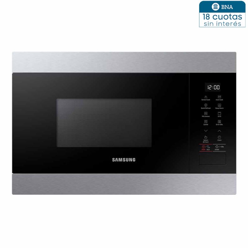Horno Microondas de Empotrar 22Lts Samsung MG22M8074CT/BG C/Grill Inox