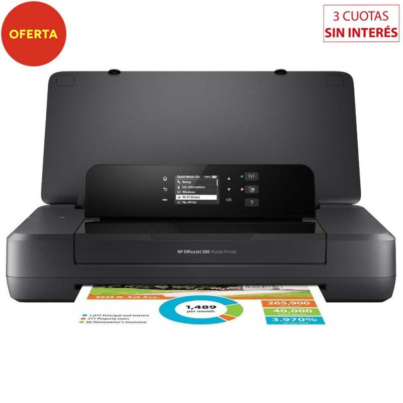 HP Impresora Portátil OfficeJet 200/CZ993AAC8 WiFi