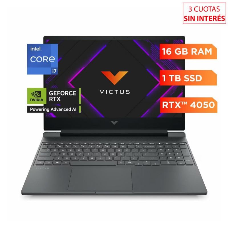 Notebook 15.6" HP Victus Gaming 15-FA2012LA Intel Core i7 16GB/1TB Gris