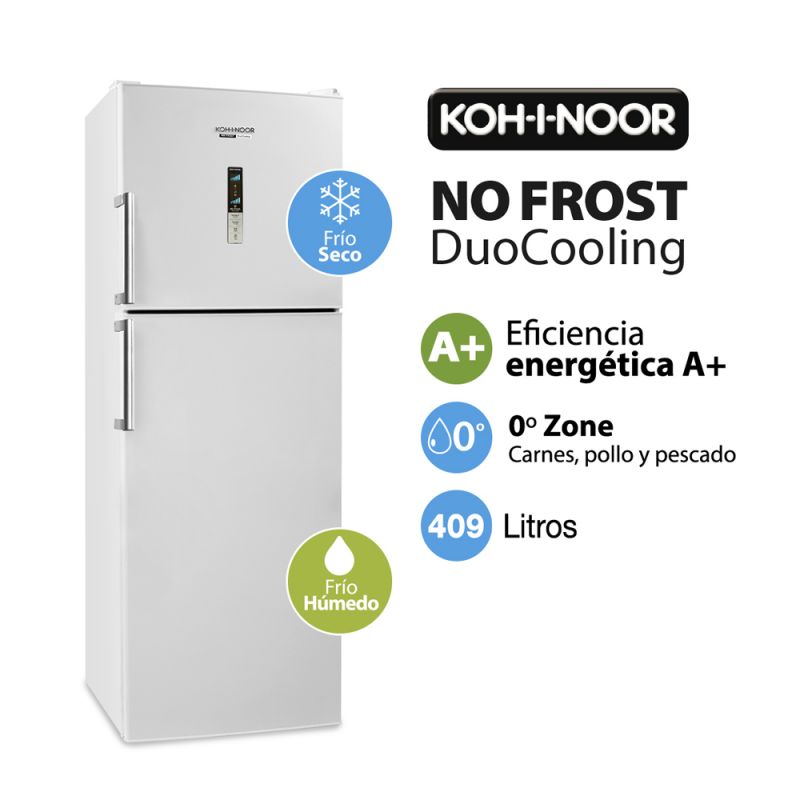 Heladera C/freezer 325Lts KOH-I-NOOR KHD42D/8 NO FROST DuoCooling Blanco