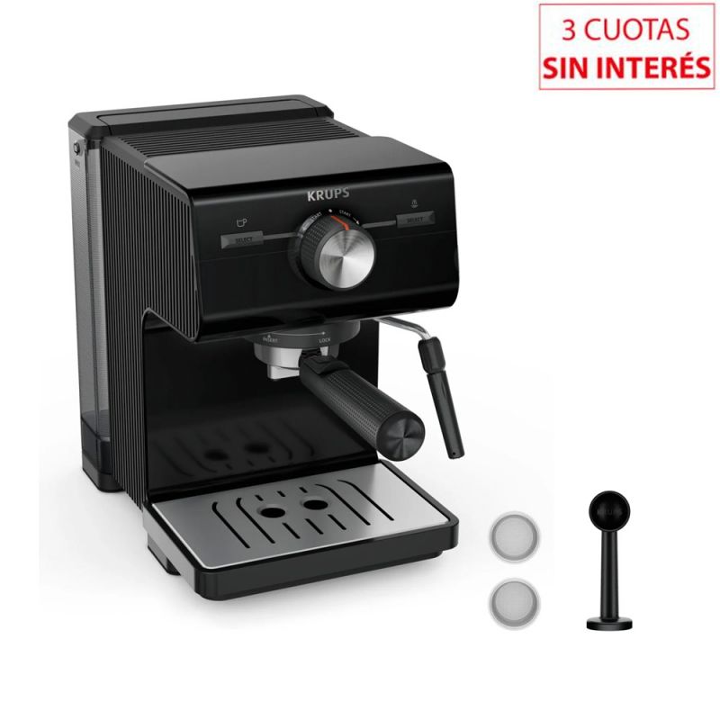 Cafetera Espresso Krups Authentic XP381810 15Bar Negro