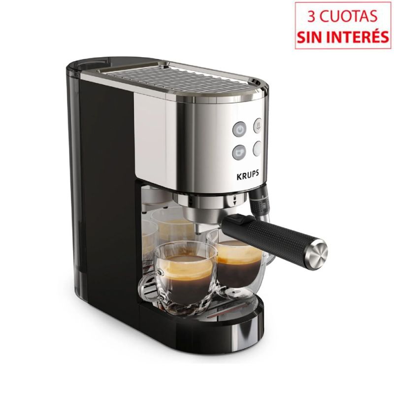 Cafetera Espresso Krups Virtuoso Steam & Pump XP444C10 15Bar Inox