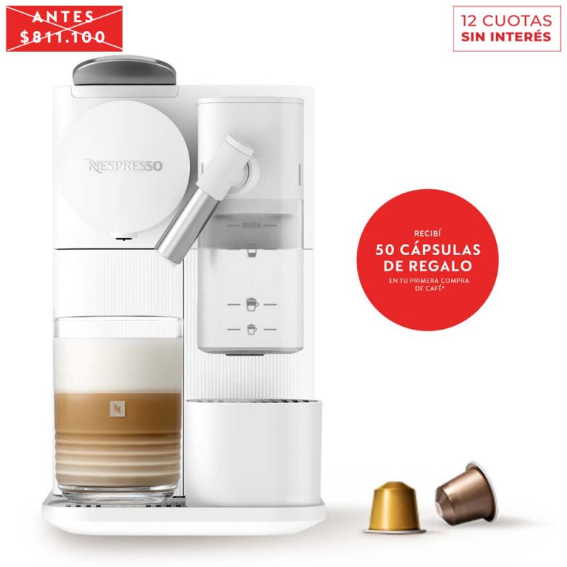 Cafetera Nespresso Lattissima One White F121-AR-WH-NE Blanca