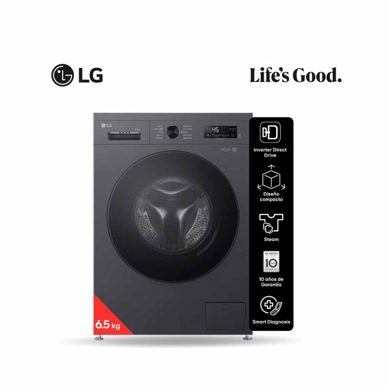 Lavarropas Automático LG WM65MVFS6 6,5Kg 1200RPM Inverter Direct Drive